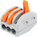 Товар категории Клеммы: Клемма соединительная 3-проводная SLP ELECTRICS PCT-213 0,08-4/0,08-2,5 мм² 5 шт с рычажками